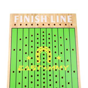 EASTOMMY ET-230418 Marseillais Chess Horse Racing Jeu de société en chêne Jeu de courses hippiques en bois True Metal Horse Markers - Product Image 5