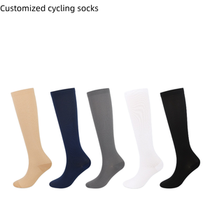 Calcetines de Ciclismo Transpirables, Corte Alto, Cómodos, Absorben la Humedad, Suela Acolchada, Multicolores, para Hombres y Mujeres, Ciclismo de Carretera, Deportes - Product Image 1