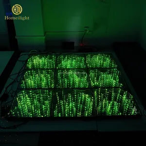 Romantic Bright LED Dance Panels Removable Wired Stage Light DJ Wedding Club 3D Mirror Starry Dance Floor