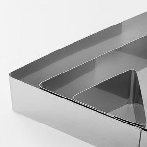 Moule à gâteau triangulaire épaissi en acier inoxydable, anneau à mousse fixe, résistant au four, outil de cuisson pour gâteaux, biscuits et <span class=keywords><strong>emporte</strong></span>-pièces - Product Image 3