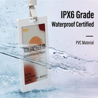 Badge NFC E-Ink 4 couleurs de 3,7 pouces, étiquette d'identification électronique passive sans batterie, étiquette intelligente ultra-fine résistante à l'eau IPX6