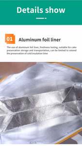 Wholesale Non Woven Aluminum Foil Reusable Insulated Food Delivery Bag Cooler Bags with Compartment - Product Image 5