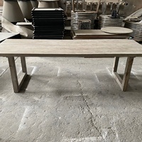 Meubles de salle à manger, table à manger antique rétro, table à manger en bois massif récupéré, 8 places, pour la cuisine