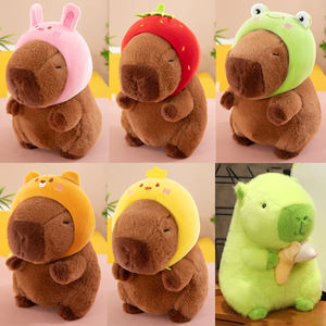 Çocuklar için toptan sevimli hayvan Capybara peluş oyuncaklar özel Capibara dolması Plushie bebekler Juguetes aleche de marsopa sin aletas - Product Image 5