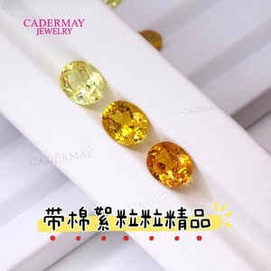 Cadermay Lemon Yellow Oval Zircon Loose Stone For Jewelry Making - Product Image 3