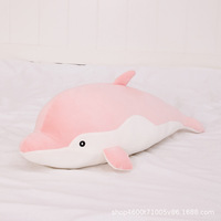 Groothandel Schattig Dolfijn Pluche Speelgoed Strip Simulatie Zee Dier Knuffel Kussen Pop Kindercadeau Vakantie Cadeau