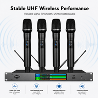 Système de microphone sans fil UHF à 4 canaux X4S-1 True Diversity pour les conférences, les salles de réunion, les spectacles sur scène