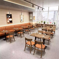 Projet de restaurant personnalisé canapé sectionnel en bois cabine de restaurant siège mobilier commercial