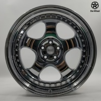 Jantes chromées à 5 branches larges et profondes pour muscle car, 17, 18, 19, 20 pouces, taille personnalisée, adaptées pour jante concave Meister S1 3P