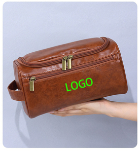 Tùy chỉnh da trang điểm túi công suất lớn Pouch thời trang PU trang điểm Pouch mỹ phẩm lưu trữ túi vệ sinh cá nhân với dây kéo đóng cửa - Product Image 6