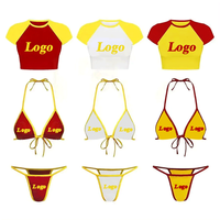 Nuevo Bikini de Dos Piezas Push Up de Diseño Personalizado para Mujer, Traje de Baño de Playa para Chicas