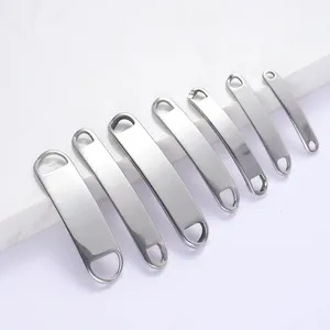 various sizes Stainless Steel Connectors high polishing stainless steel ID plate bar engravable logo for jewelry making