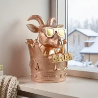 Drôle de G.O.A.T. Trophée-Prix du meilleur lieu de travail, Goat Trophy Cup avec couronne, pour patron, employé, champion