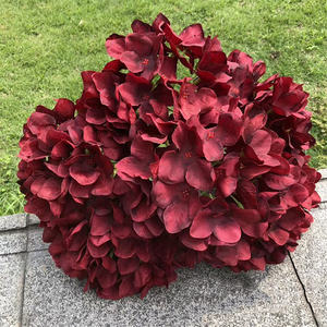 IFG סיטונאי מסיבת חתונה פרחים מלאכותיים גדול ראש בורגונדי רוז פרחים לחתונה קישוט - Product Image 2