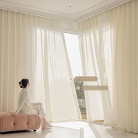 Rideaux plissés sur mesure en voile, plis ondulés, pour plafond, avec éclairage intégré, pour l'intimité, pour chambre d'hôtel moderne, traitement de fenêtre intérieur