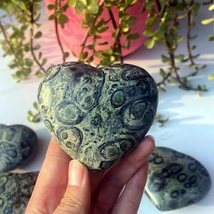 Cristal de Cuarzo en Forma de Corazón, Jaspe Kambaba Natural, Regalos de Sanación Reiki - Product Image 6