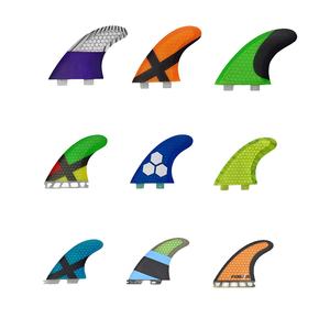 Haute résistance et la ténacité oem <span class=keywords><strong>fcs</strong></span> 2 tab planche de surf ailettes en fibre de carbone/fibre de verre triple pour le surf - Product Image 6