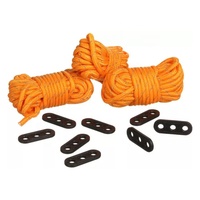 IRONDONKEY Corde réfléchissante en nylon épais de 5 mm x 4 m pour camping extérieur et éclairage nocturne - Corde de guidage universelle pour tente avec boucle