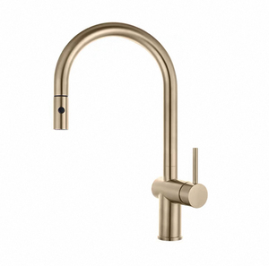 Robinet de cuisine monocommande Kemen en acier inoxydable 304 brossé, design moderne et luxueux, avec douchette extractible, à poser sur le plan. - Product Image 4