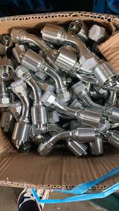 מחבר צינור הידראולי נירוסטה 22641 Bsp נקבה, מחבר צינור חרוטי 60 מעלות, מחבר צינור הידראולי BSPP מחובר בלחיצה - Product Image 5