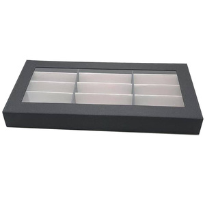 Kính hiển thị hộp trường hợp kính mát giá lưu trữ khay mắt đen da Eyewear Organizer - Product Image 3