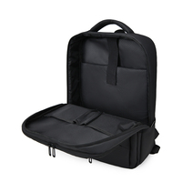 Sac à dos pour ordinateur portable imperméable avec logo personnalisé, sac à dos minimaliste pour les voyages d'affaires, sac à dos de travail de bureau de haute qualité et fin pour hommes