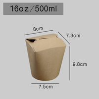 Boîte à emporter en papier kraft anti-graisse personnalisée, laminée durable et brillante pour l'emballage des aliments de la boulangerie et des pâtes à pizza