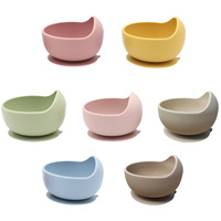 Assiettes et bols en silicone ronds portables, mignons et écologiques, pour repas séparés, fabriqués en Chine