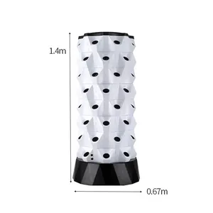 30L 8 lớp 64 cây dễ dàng cài đặt tháp phát triển không gian nhỏ tháp thủy canh aeroponic cho người mới bắt đầu