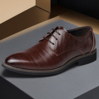 Mocassins vintage marron en similicuir pour hommes, respirants, imperméables, excellente adhérence et antidérapants, chaussures de travail et de bureau élégantes