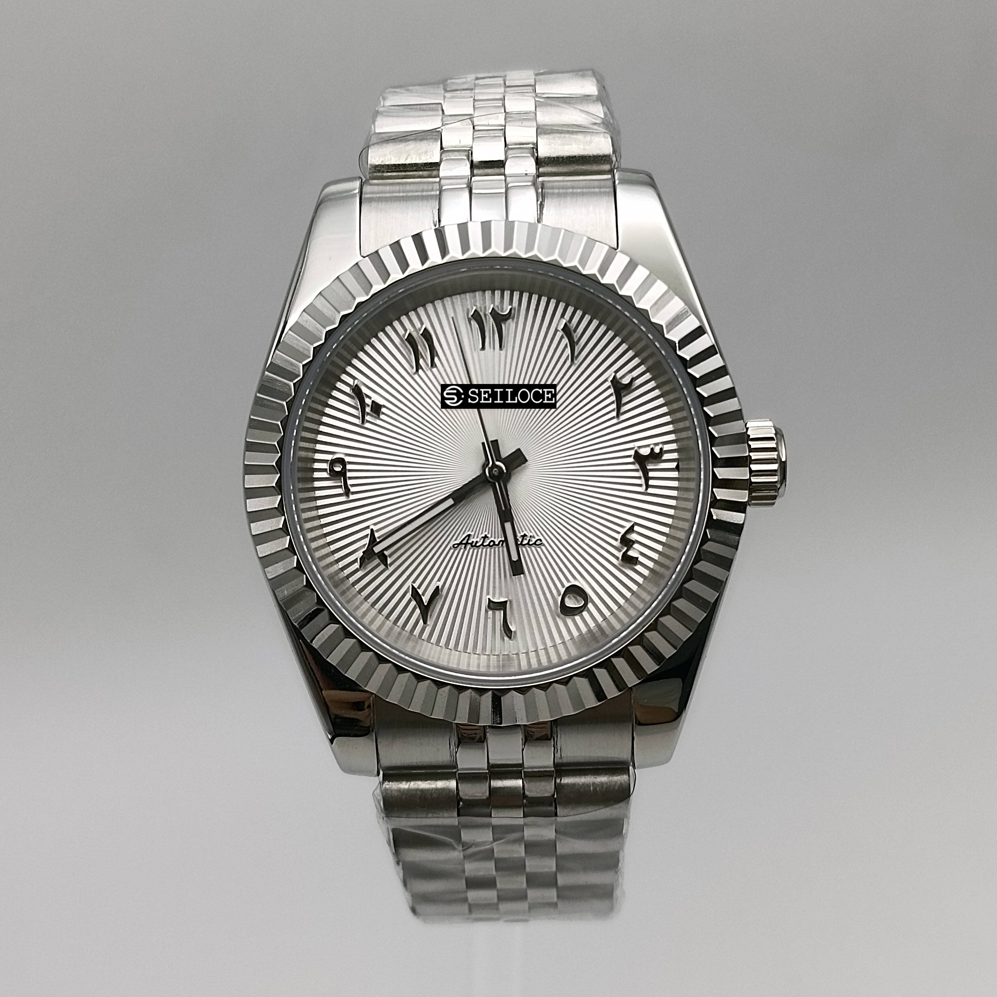 Silver Case+White Dial