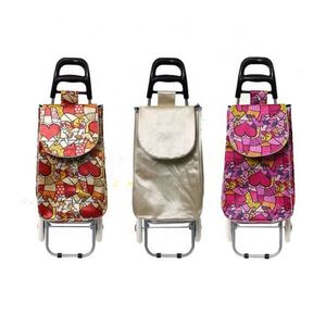 New Fashion Light Collapsible Wheeled Shopping Trolley Bag Grocery Foldable Shopping Cart With Wheels - Product Image 1
