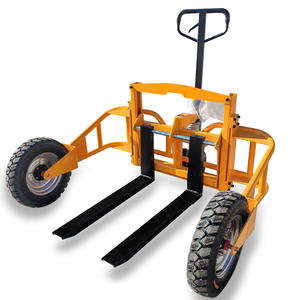 Gran oferta, 0,5 T, 1 tonelada, transpaleta hidráulica todoterreno móvil, carretilla elevadora Manual, apilador Manual, Manual del producto - Product Image 3