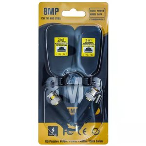 Vente en gros 300 mètres 8MP 2 en 1 vidéo + alimentation CCTV vidéo Balun <span class=keywords><strong>BNC</strong></span> convertisseur <span class=keywords><strong>Rj45</strong></span> transmetteur à paire torsadée pour système de caméra IP - Product Image 4