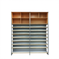 Étagère de présentation métallique/bois simple ou double face FSD pour les rayonnages des magasins de proximité, 10 bouteilles par niveau