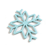 Support de refroidissement en métal en forme de flocon de neige, dessous de plat ajouré pour casseroles chaudes, tapis de table résistant à la chaleur