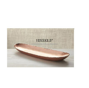 Trending Design Lot de 2 plateaux de service en cuivre de forme ronde Idéal pour la cuisine à domicile et les restaurants Plateau de service en cuivre - Product Image 4