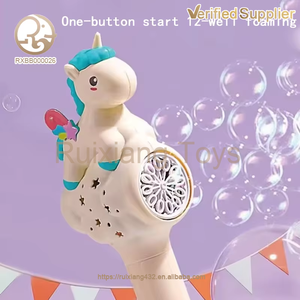 Nouveau <span class=keywords><strong>jouet</strong></span> en plastique <span class=keywords><strong>pour</strong></span> enfants, ensemble de bâtonnets <span class=keywords><strong>à</strong></span> bulles électriques de style cheval arc-en-ciel, jouets d'extérieur <span class=keywords><strong>pour</strong></span> bébés, pistolet <span class=keywords><strong>à</strong></span> bulles amusant <span class=keywords><strong>pour</strong></span> enfants, jeu <span class=keywords><strong>pour</strong></span> enfants - Product Image 3