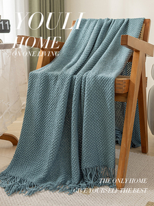 Manta Nórdica Youli para Oficina, Hotel y Alojamiento, Manta para Siesta, Chal, Toalla, Pie <span class=keywords><strong>de</strong></span> Cama, Camping, Color Sólido, para Sofá - Product Image 4