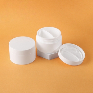 Tarro de PP con doble compartimento de 100g para crema de día y de noche, tarro de crema facial - Product Image 1
