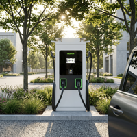 Station de recharge rapide CC double pistolet 320 kW pour véhicules commerciaux, chargeur ultra-rapide haute tension pour aires de repos autoroutières