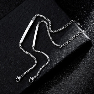 Acier inoxydable Mois de <span class=keywords><strong>naissance</strong></span> Gravure Bar Charm Bracelets estampillés à la main Bijoux personnalisés Cadeau d'anniversaire pour ses hommes Couples - Product Image 2