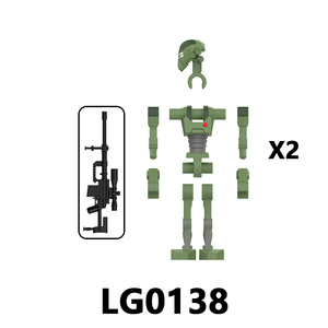 LG1019 Battle <span class=keywords><strong>Droid</strong></span> Space Wars Combat Robot Juguetes Mini DIY Hadiah Koleksi Edukatif Rakit Set Blok Bangunan Mainan Anak - Product Image 6