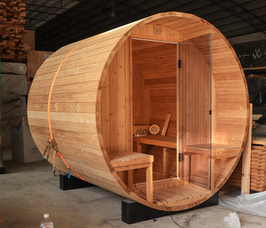 Sauna de Barril de Cedro Rojo Canadiense Caisheng 2026, Superventas, para 4 Personas con Estufa Eléctrica - Product Image 1