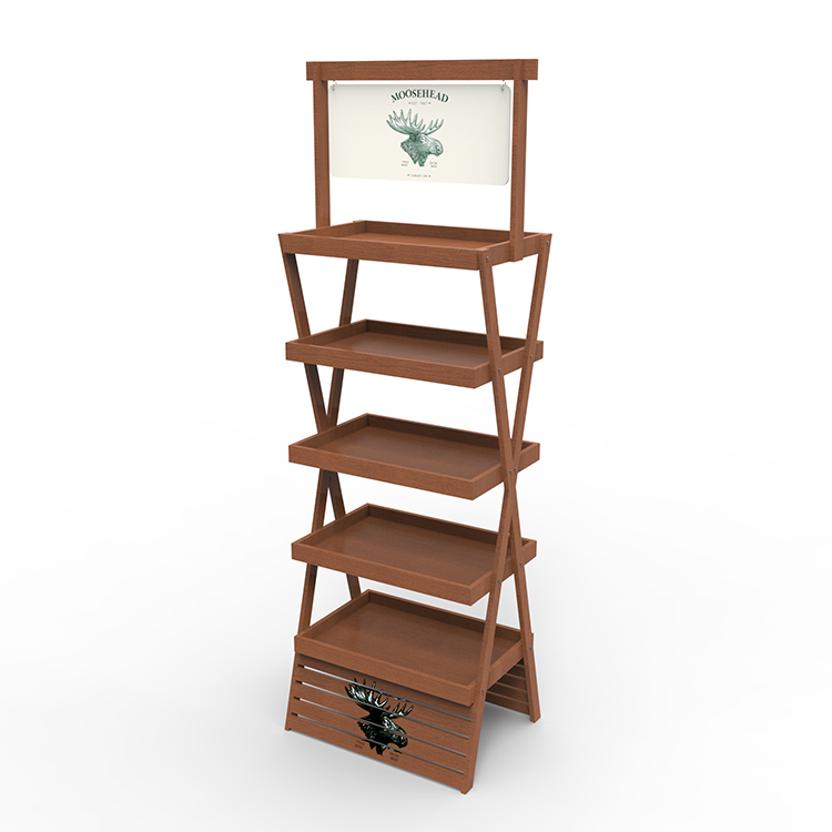 Special Wooden Display Cabinet for Shopping Malls and Supermarkets for Red Wine Bottles Display Rack — view 3
