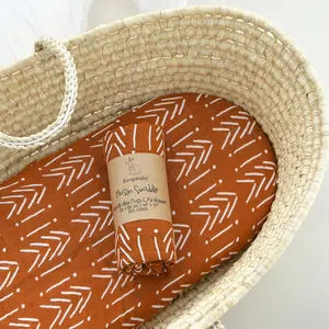 Benutzer definierte Muster Unisex Baby Wickel decke Bambus Baumwolle Empfangs decke Baby Krippen Blätter Musselin Decke für Babykorb