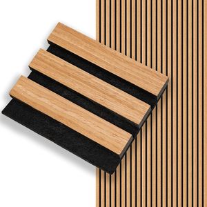 Pannelli Acustici <span class=keywords><strong>in</strong></span> Legno Akupanel FEYT per Design d'Interni, Pannelli Fonoassorbenti <span class=keywords><strong>in</strong></span> PET e MDF, Pannelli Acustici a Doghe <span class=keywords><strong>in</strong></span> Legno <span class=keywords><strong>in</strong></span> <span class=keywords><strong>Vendita</strong></span> - Product Image 1