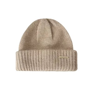 Women's Winter <b>Warm</b> Knitted <b>Hat</b> With Ear Protection Windproof Beige Large Head Circumference 58-60cm Casual Style - Product Image 3