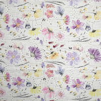 Tissu brodé 100% coton pour vêtements, impression numérique personnalisée disponible, approvisionnement direct d'usine, MOQ 1 mètre