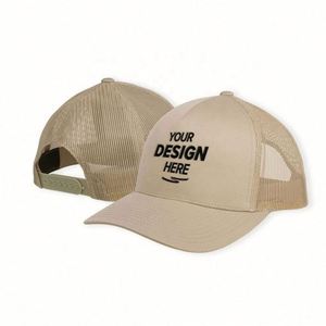 Sombrero de camionero de lona vaquera personalizado, gorra de algodón abullonado 100%, malla con logotipo bordado para actividades informales al aire libre, ciclismo, uso en la playa - Product Image 1